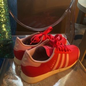 Adorable pink on pink adidas